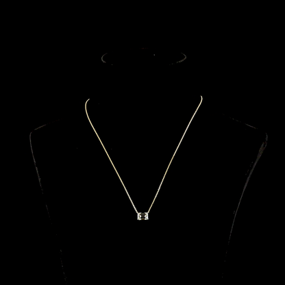 2.08 CT Emerald Lab Grown Diamond Solitaire Necklace Pendant 18" (F Color and VS1 Clarity)