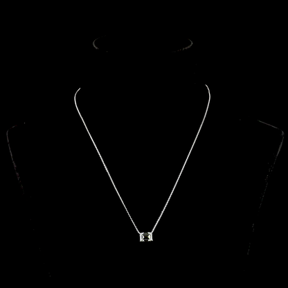 2.00 CT Emerald Lab Grown Diamond Solitaire Necklace Pendant 18" (F Color and VS1 Clarity)