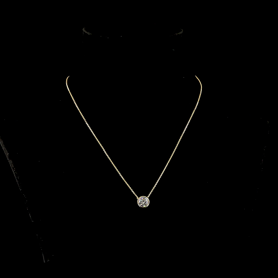 1.53 CT Round Lab Grown Diamond Solitaire Necklace Pendant 18" (E Color and VVS2 Clarity)