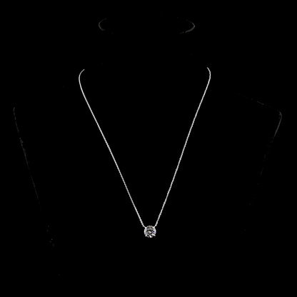 2.51 CT Round Lab Grown Diamond Solitaire Necklace Pendant 18" (E Color and VVS2 Clarity)