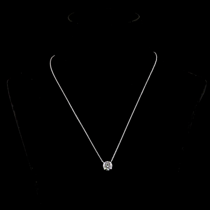 3.07 CT Round Lab Grown Diamond Solitaire Necklace Pendant 18" (E Color and VVS2 Clarity)