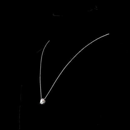 3.07 CT Round Lab Grown Diamond Solitaire Necklace Pendant 18" (E Color and VVS2 Clarity)