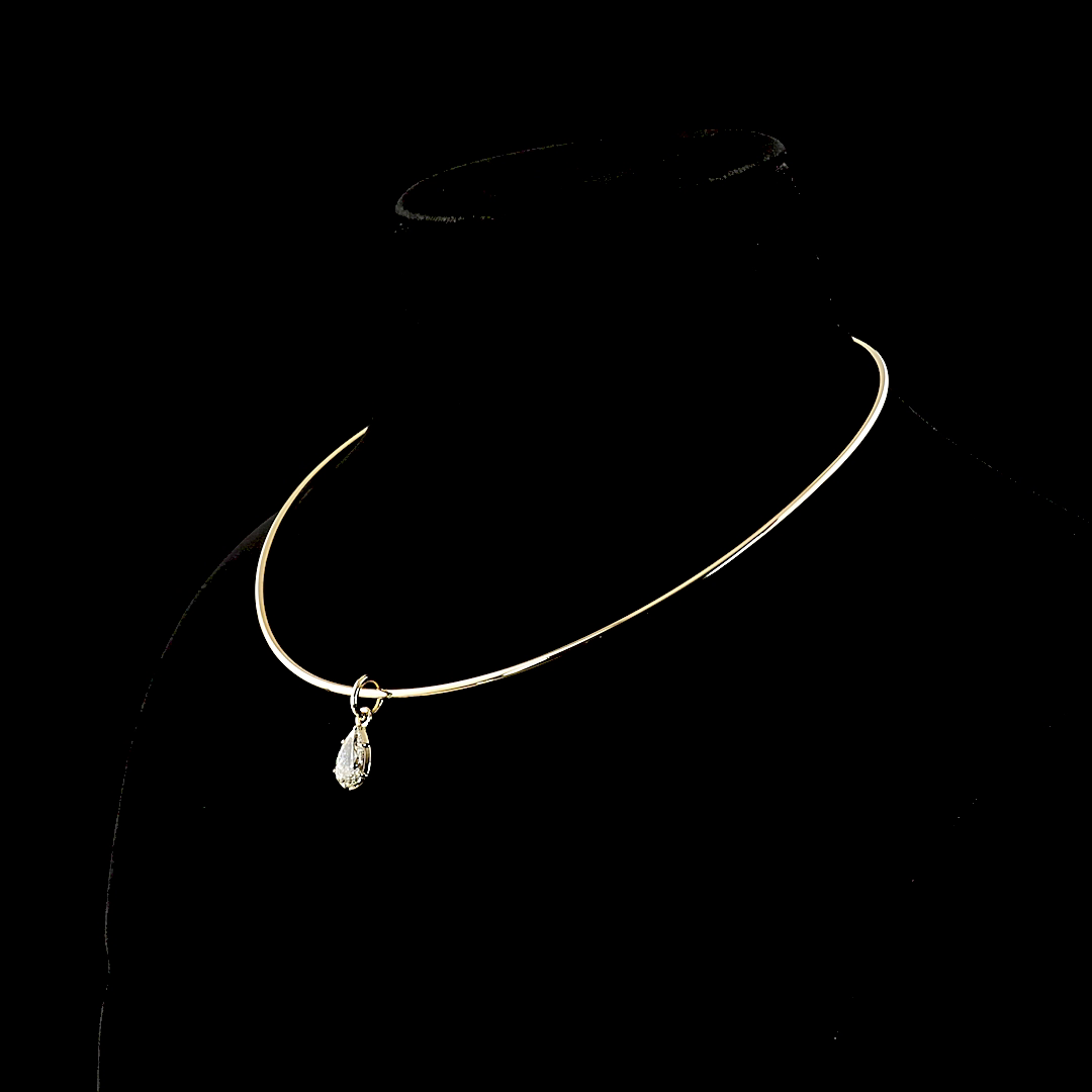 2.04 CT Pear Lab Grown Diamond Solitaire Necklace Pendant 16.5" (F Color and VVS2 Clarity)