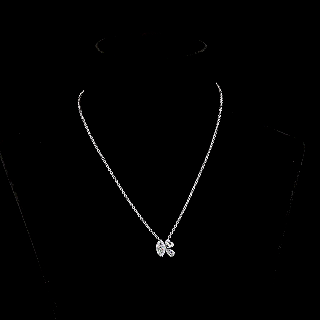 2.54 CTTW MIX Lab Grown Diamond Special Necklace Pendant 16" (E Color and VS1 Clarity)