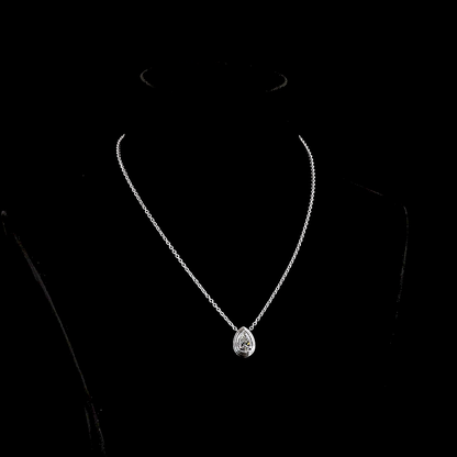 2.05 CT Pear Lab Grown Diamond Solitaire Necklace Pendant 16" (E Color and VS2 Clarity)