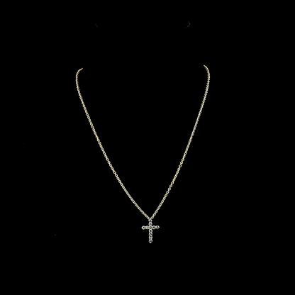 0.70 CTTW Round Lab Grown Diamond Cross Necklace Pendant (E Color and VS1 Clarity)