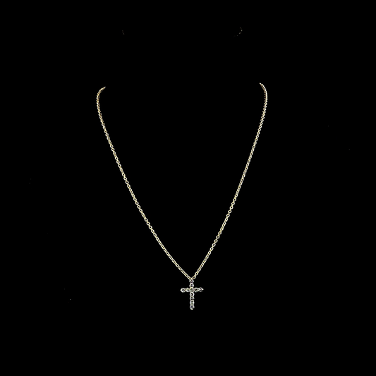 0.70 CTTW Round Lab Grown Diamond Cross Necklace Pendant (E Color and VS1 Clarity)