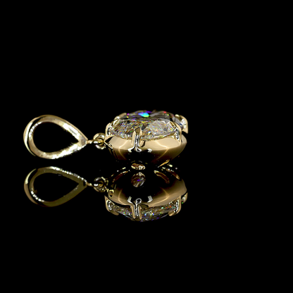 5.18 CT MO Lab Grown Diamond Solitaire Necklace Pendant (E Color and VVS2 Clarity)