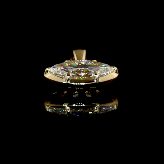 2.09 CT Marquise Lab Grown Diamond Solitaire Necklace Pendant (E Color and VVS2 Clarity)