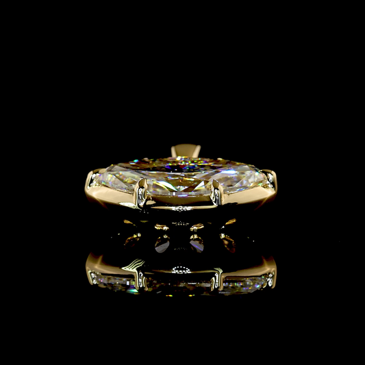 3.00 CT Marquise Lab Grown Diamond Solitaire Necklace Pendant (E Color and VS1 Clarity)
