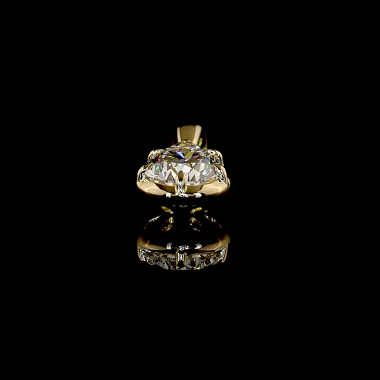 2.04 CT Pear Lab Grown Diamond Solitaire Necklace Pendant (F Color and VVS2 Clarity)