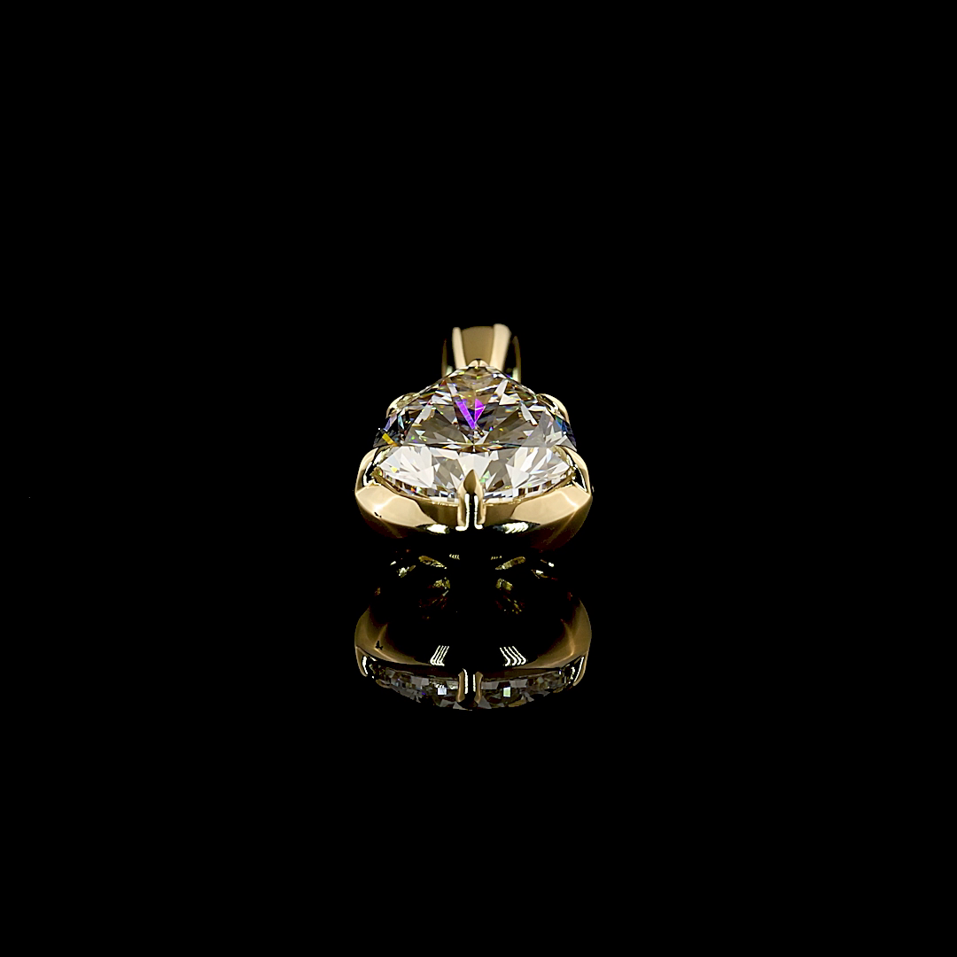 3.00 CT Pear Lab Grown Diamond Solitaire Necklace Pendant (F Color and VVS2 Clarity)
