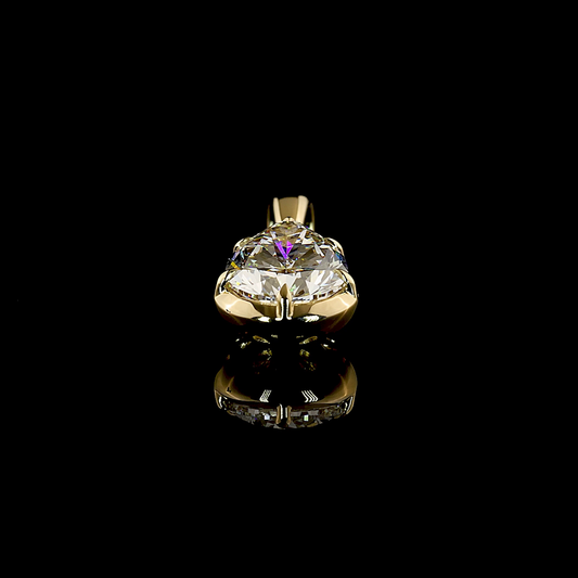 3.04 CT Pear Lab Grown Diamond Solitaire Necklace Pendant (F Color and VS1 Clarity)
