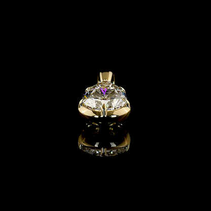 3.00 CT Pear Lab Grown Diamond Solitaire Necklace Pendant (F Color and VS1 Clarity)