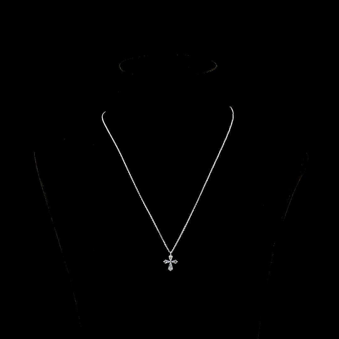 0.38 CTTW KITE Natural Diamond Special Necklace Pendant (F Color and VS2 Clarity)