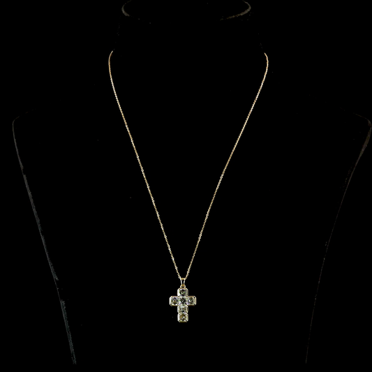 3.04 CTTW Asscher Lab Grown Diamond Cross Necklace Pendant (E Color and VS1 Clarity)