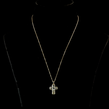 3.04 CTTW Asscher Lab Grown Diamond Cross Necklace Pendant (E Color and VS1 Clarity)