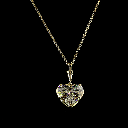 5.08 CT Pear Lab Grown Diamond Solitaire Necklace Pendant 16.5" (F Color and VVS2 Clarity)