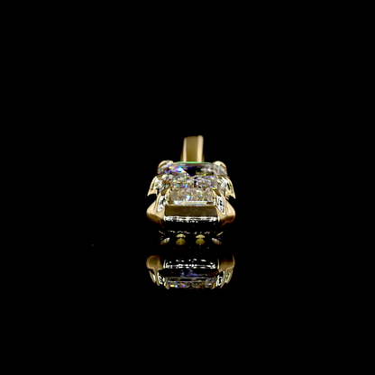 0.51 CT Emerald Lab Grown Diamond Solitaire Necklace Pendant (E Color and VS1 Clarity)