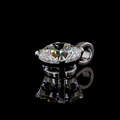 2.51 CT Round Lab Grown Diamond Solitaire Necklace Pendant (F Color and VS1 Clarity)