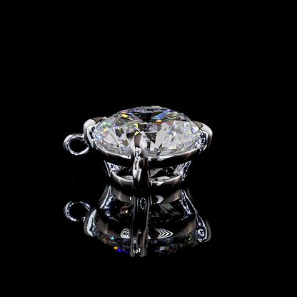 1.02 CT Round Lab Grown Diamond Solitaire Necklace Pendant (D Color and VVS2 Clarity)
