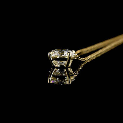 2.02 CT Round Lab Grown Diamond Solitaire Necklace Pendant 18" (D Color and VVS2 Clarity)