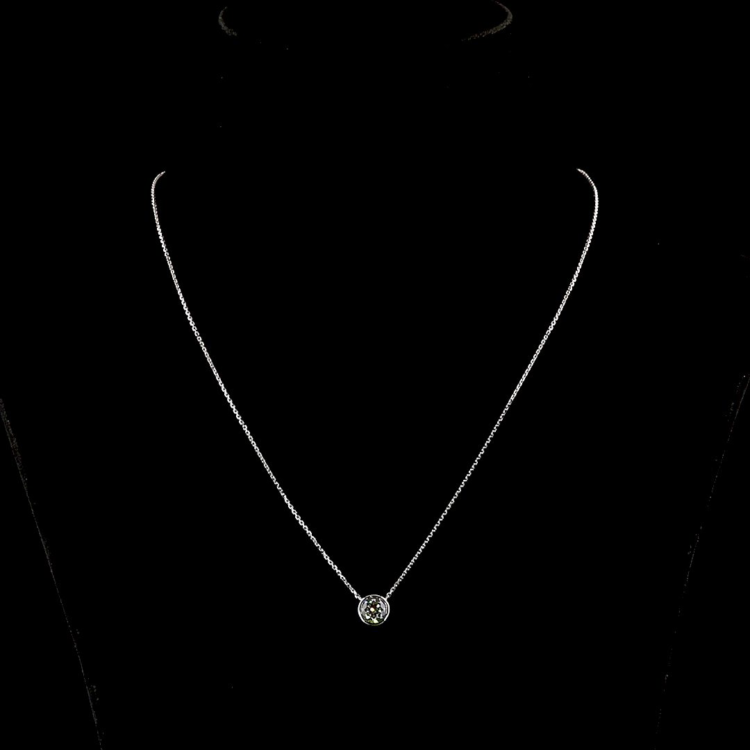 1.02 CT Round Lab Grown Diamond Solitaire Necklace Pendant (D Color and VVS2 Clarity)