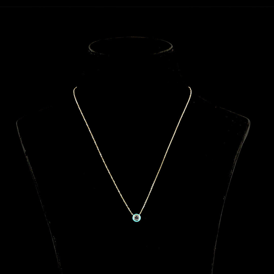 0.35 CT Round Lab Grown Diamond Solitaire Necklace Pendant 20" (F Color and VS1 Clarity)