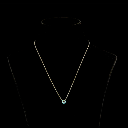 0.35 CT Round Lab Grown Diamond Solitaire Necklace Pendant 20" (F Color and VS1 Clarity)