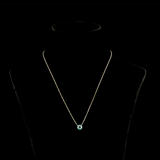 0.35 CT Round Lab Grown Diamond Solitaire Necklace Pendant 20" (F Color and VS1 Clarity)