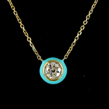 0.35 CT Round Lab Grown Diamond Solitaire Necklace Pendant 20" (F Color and VS1 Clarity)