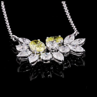 3.76 CTTW MIX Lab Grown Diamond Special Necklace Pendant 18" (VVS2 Clarity)