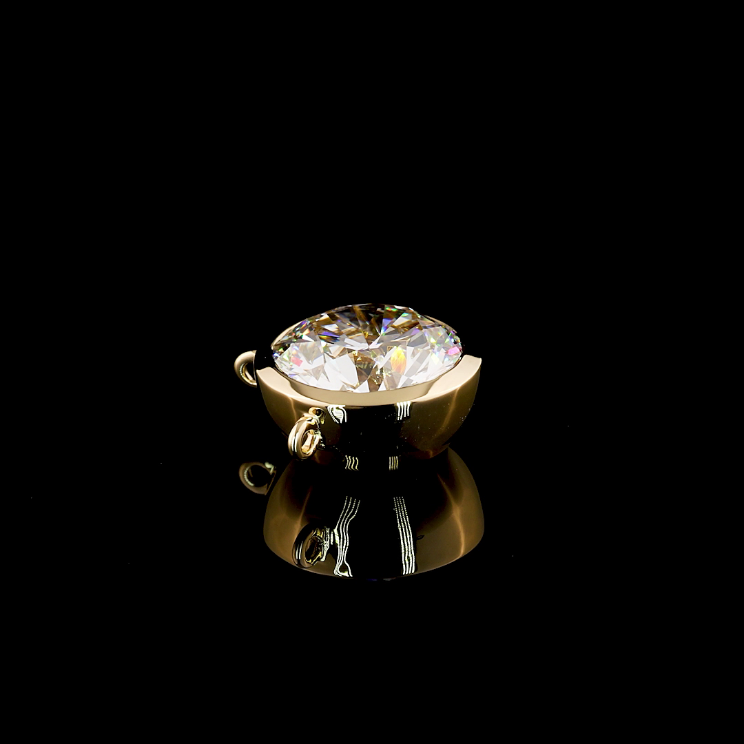1.01 CT Round Lab Grown Diamond Solitaire Necklace Pendant (E Color and VS2 Clarity)