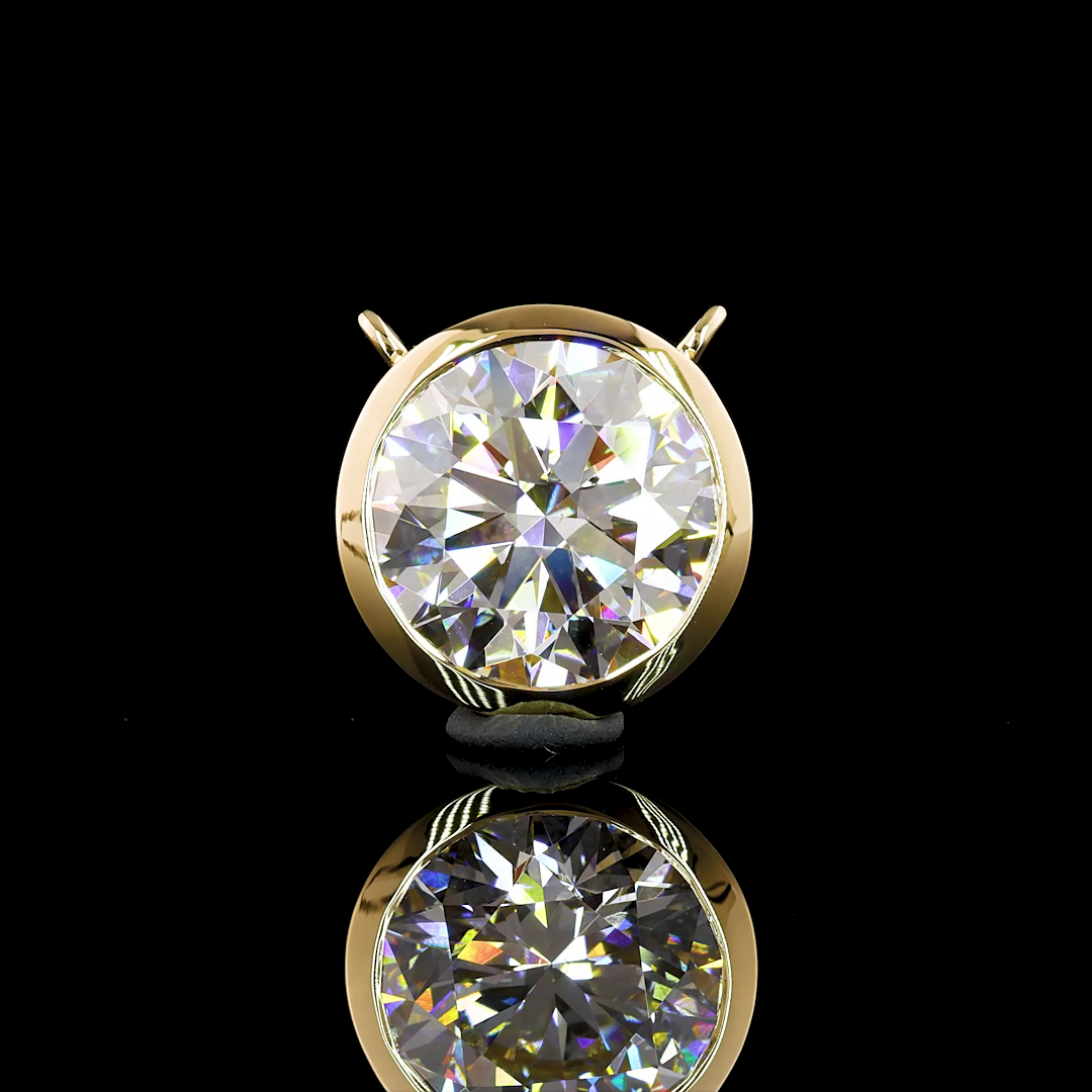 1.01 CT Round Lab Grown Diamond Solitaire Necklace Pendant (E Color and VS2 Clarity)