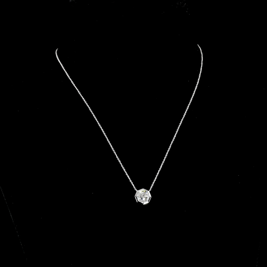 2.59 CT Octagon Lab Diamond Solitaire Necklace Pendant (D Color and VS1 Clarity)