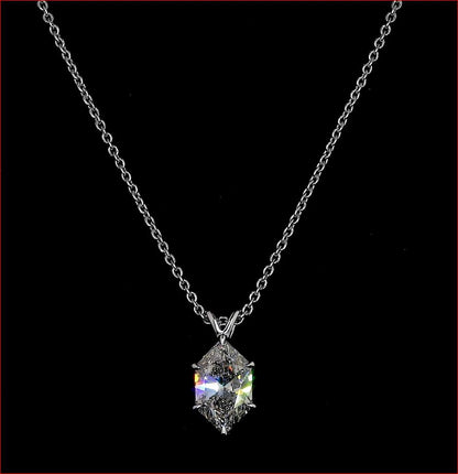 2.07 CT Antique Marquise Lab Diamond Solitaire Necklace Pendant 18" (I Color and VS1 Clarity)