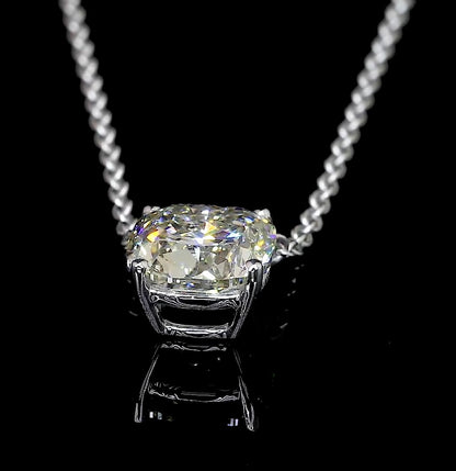 1.01 CT Cushion Lab Diamond Solitaire Necklace Pendant (F Color and VS2 Clarity)