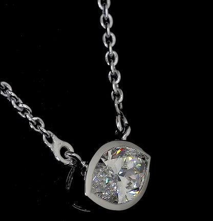 0.97 CT Marquise Lab Diamond Solitaire Necklace Pendant (F Color and VS2 Clarity)