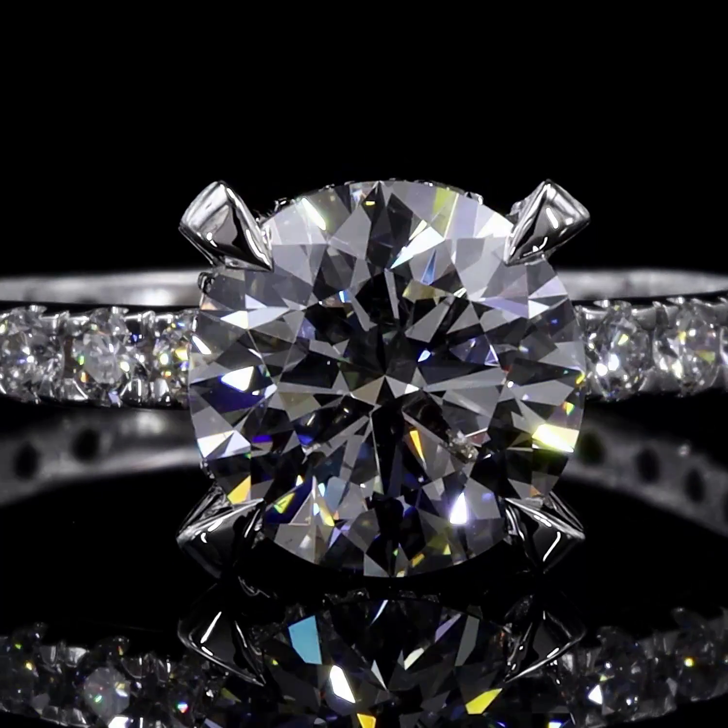 7.86 CTTW Round Lab Grown Diamond Hidden Halo Ring Sz. 6.5 (E Color and VS1 Clarity)