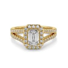 9.06 CTTW Emerald Lab Grown Diamond Split Shank Ring Sz. 6.5 (G Color and VS2 Clarity)