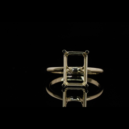 3.76 CT Emerald Lab Diamond Solitaire Ring (E Color and VS2 Clarity)