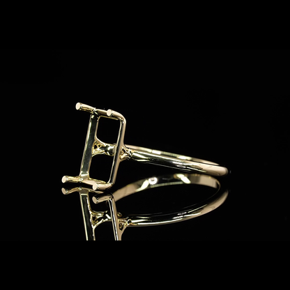 3.76 CT Emerald Lab Diamond Solitaire Ring (E Color and VS2 Clarity)