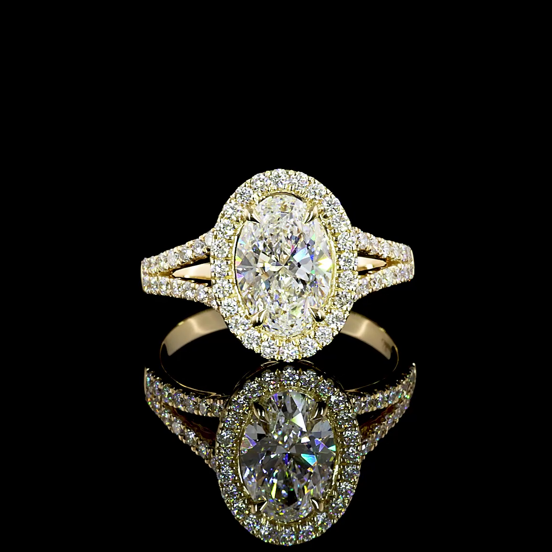 1.44 CTTW Oval Lab Diamond Split Shank RGYSSOV100 14k Yellow Gold D Color and VVS2 Clarity jewelry-spot-usa