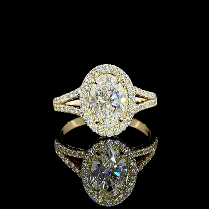 1.44 CTTW Oval Lab Diamond Split Shank RGYSSOV100 14k Yellow Gold D Color and VVS2 Clarity jewelry-spot-usa