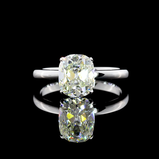 1.80 CT Antique Cushion Lab Grown Diamond Solitaire Ring Sz. 6 (J Color and VS1 Clarity)