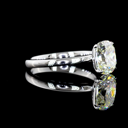 1.80 CT Antique Cushion Lab Grown Diamond Solitaire Ring Sz. 6 (J Color and VS1 Clarity)