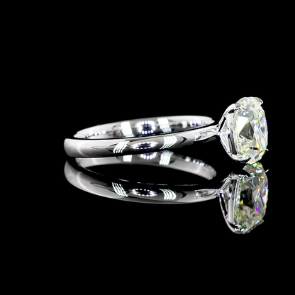 1.53 CT Antique Cushion Lab Diamond Solitaire Ring (J Color and VS1 Clarity)