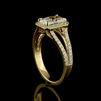 4.85 CTTW Radiant Lab Grown Diamond Split Shank Ring Sz. 6.5 (E Color and VVS1 Clarity)