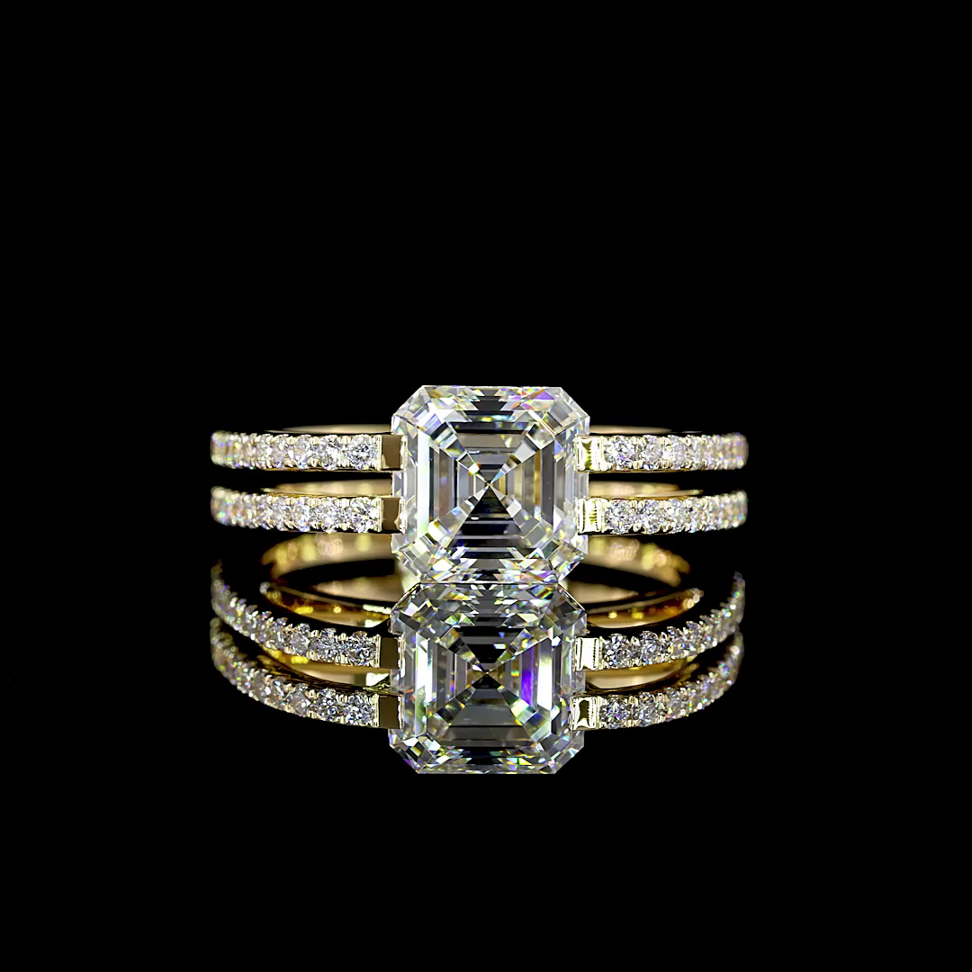 2.38 CTTW Asscher Lab Grown Diamond Special Ring Sz. 6 (E Color and VVS2 Clarity)