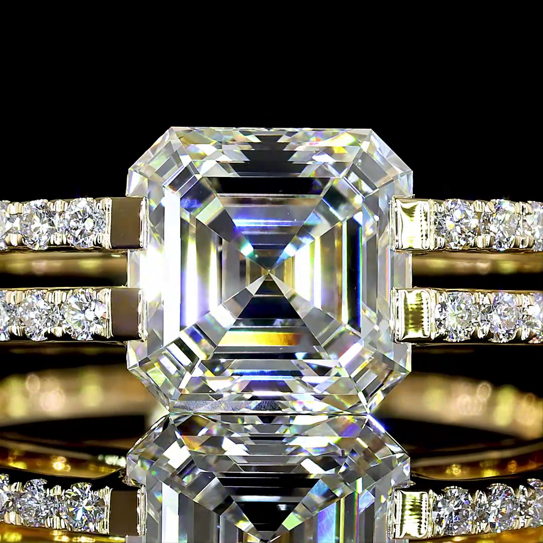 2.38 CTTW Asscher Lab Grown Diamond Special Ring Sz. 6 (E Color and VVS2 Clarity)